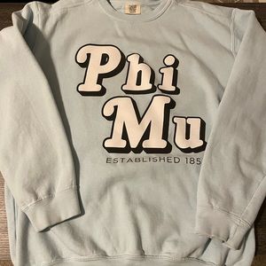 Phi Mu crewneck - size M - Comfort Colors